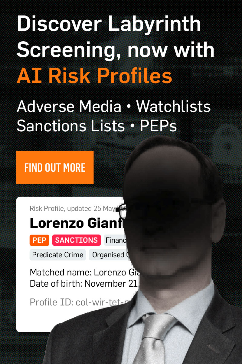 AML AI Risk profile banner art