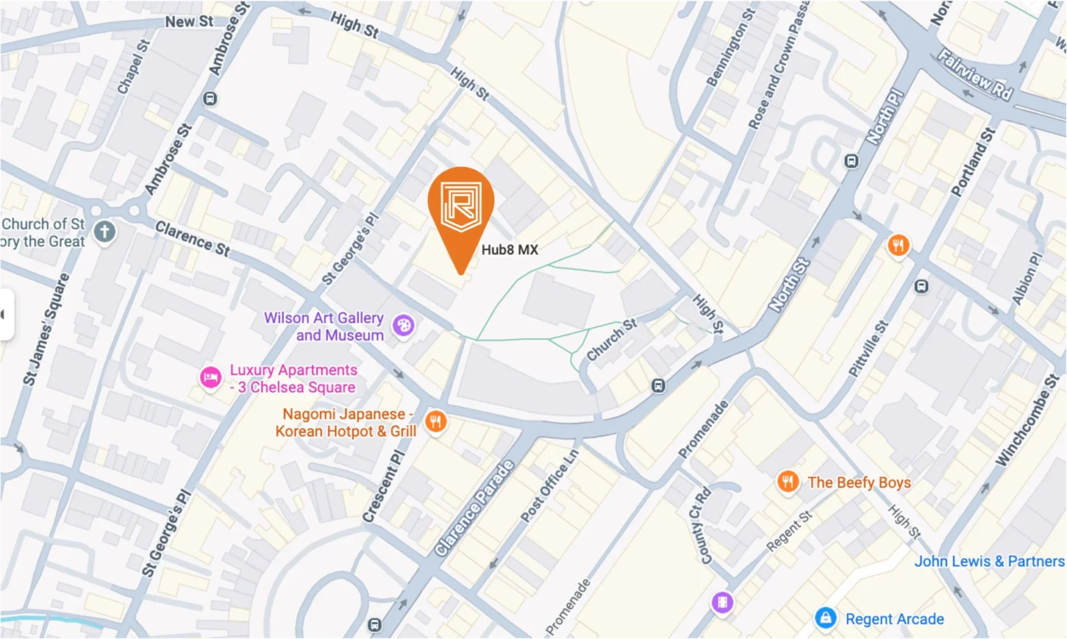 MAP OF HUB8