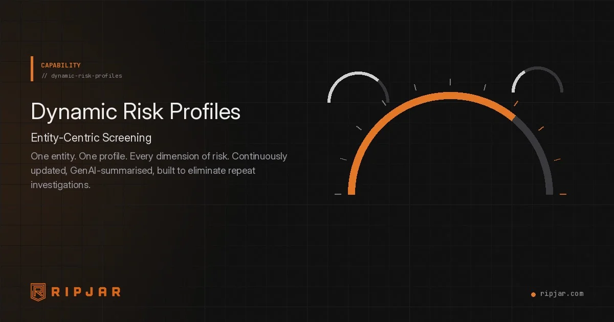 Dynamic Risk Profiles | Entity-Centric Screening | Ripjar