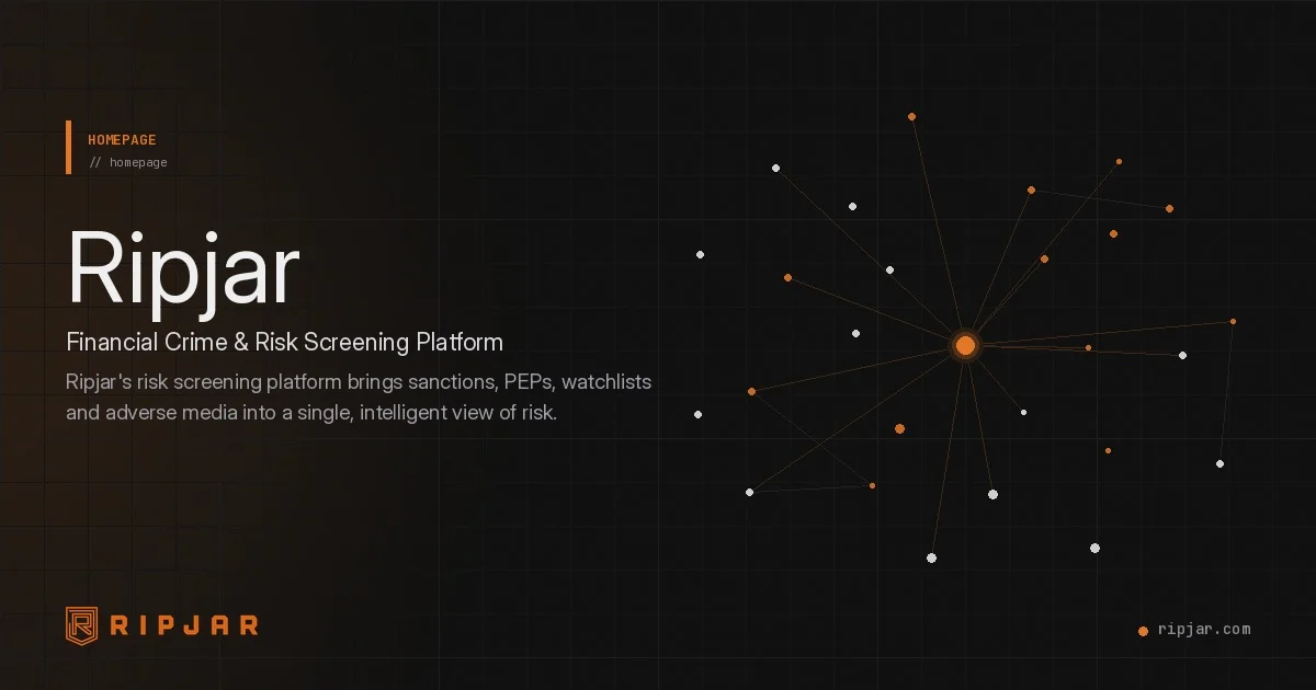 Ripjar | Financial Crime & Risk Screening Platform